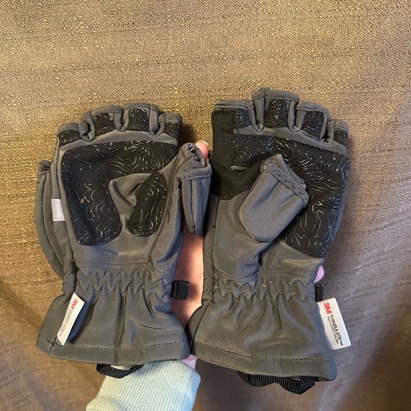 NWOT Palmyth Fishing Gloves Mittens Flip Fingerless Mitt Thinsulate 3M Size XS - Picture 2 of 5